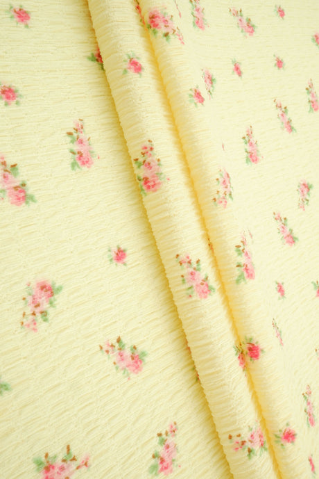 Ditsy Crinkle Crepe Print Crepe Fabric