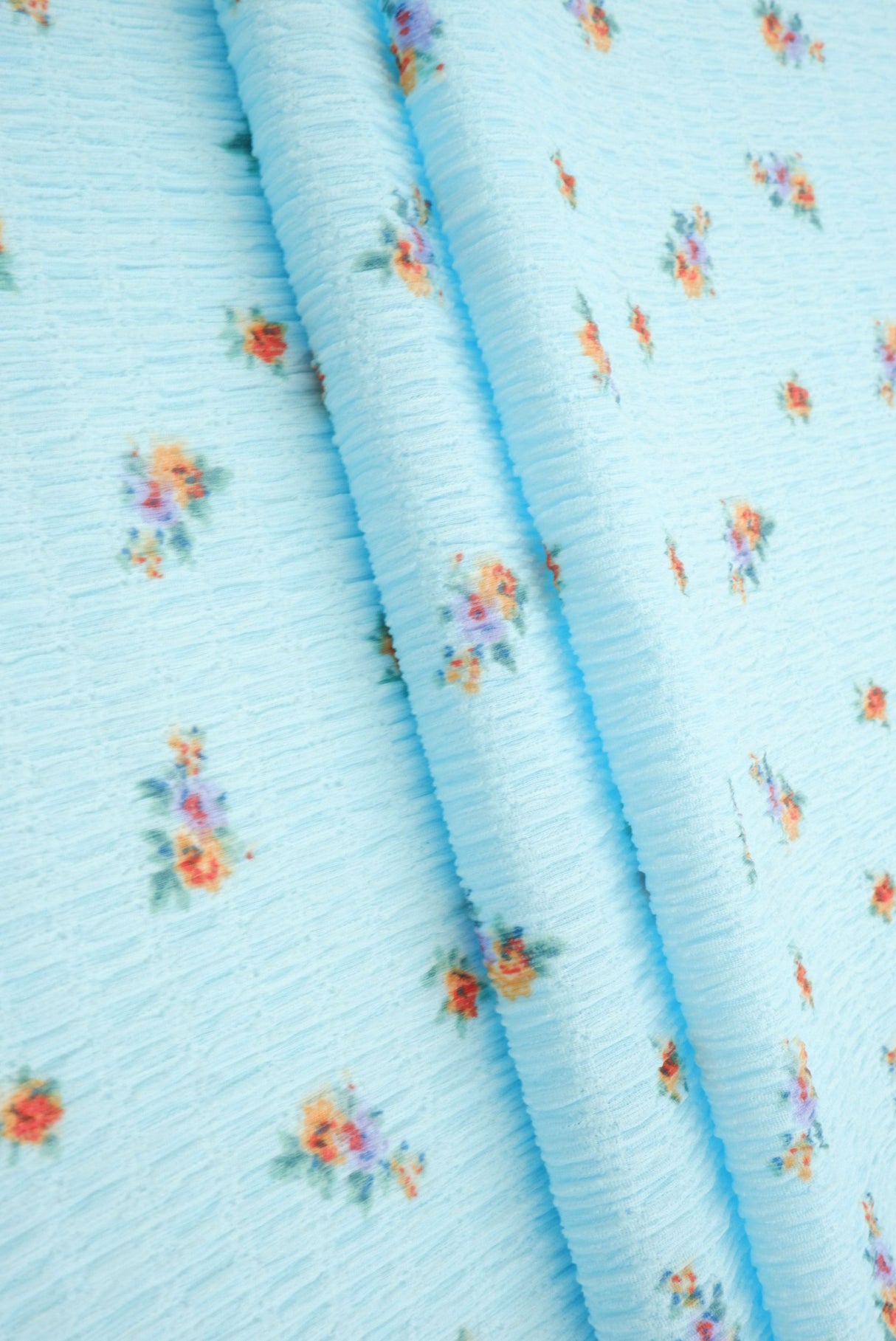 Ditsy Crinkle Crepe Print Crepe Fabric