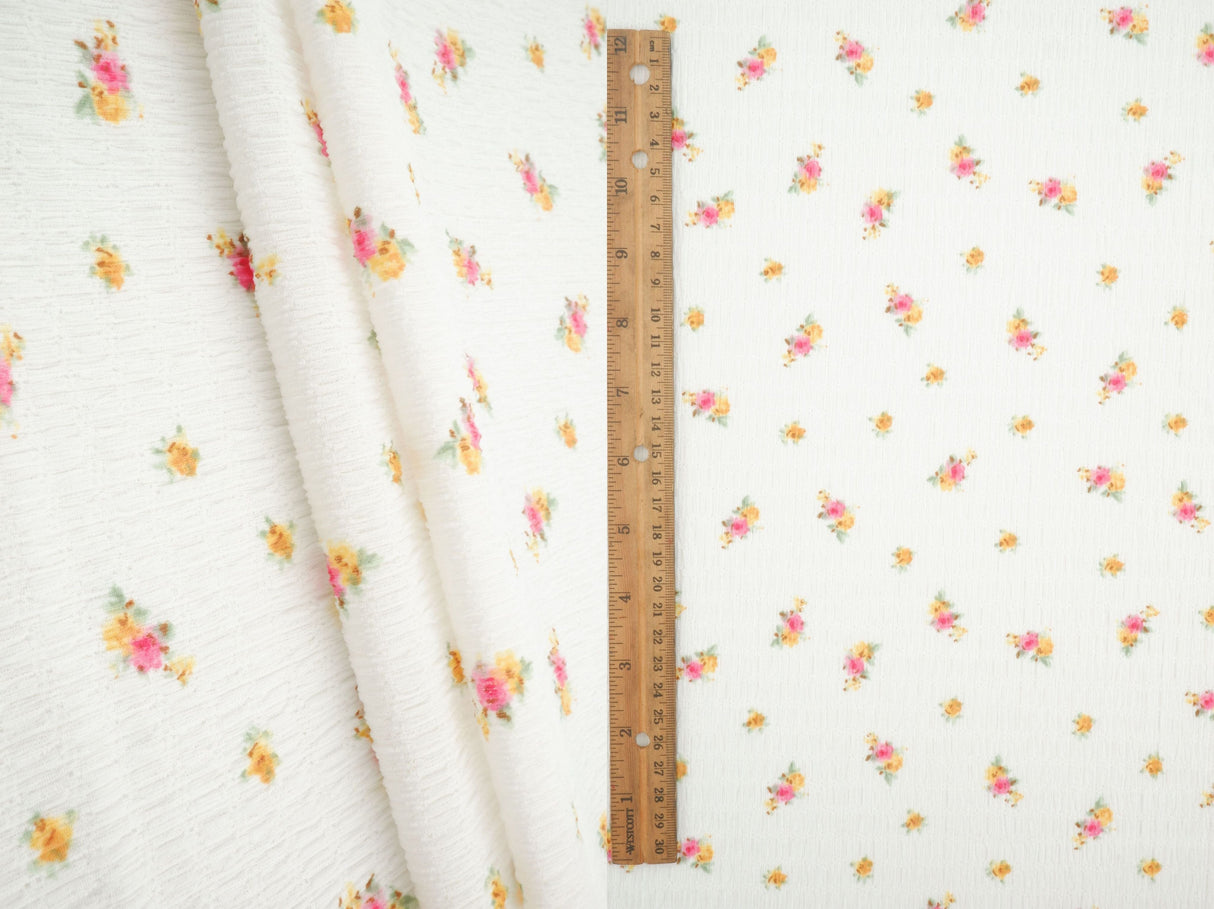 Ditsy Crinkle Crepe Print Crepe Fabric