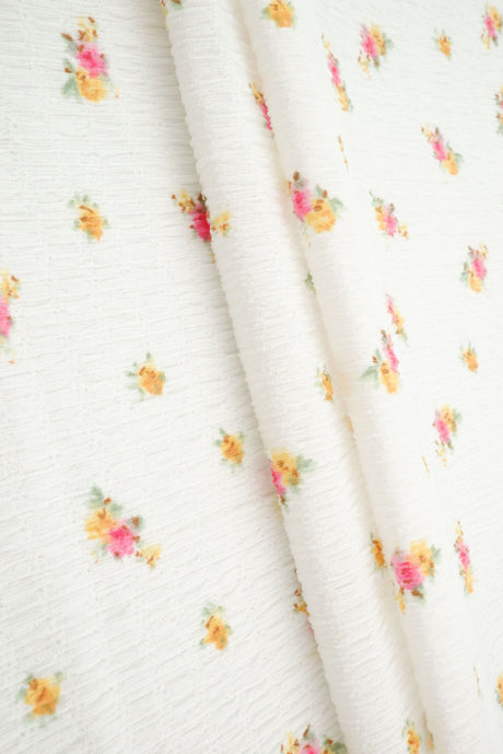 Ditsy Crinkle Crepe Print Crepe Fabric
