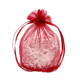 Wide Round Flat Bottom Organza Bags 6 1/2'' x 4'' x 7'' for Events