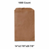 Flat Kraft Paper Bags 14" x 2 7/8" x 20 7/8"