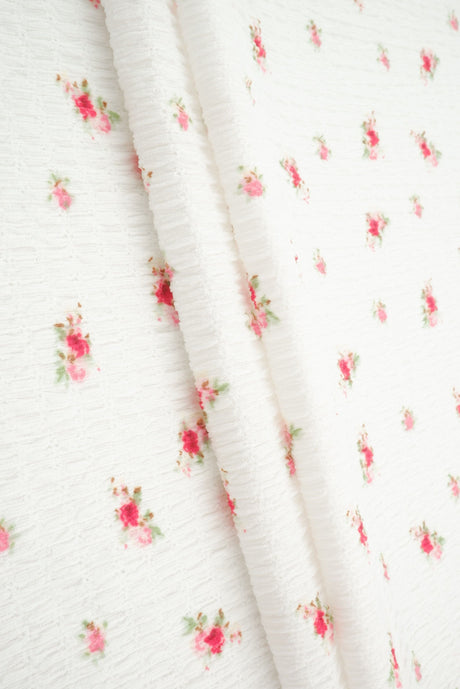 Ditsy Crinkle Crepe Print Crepe Fabric