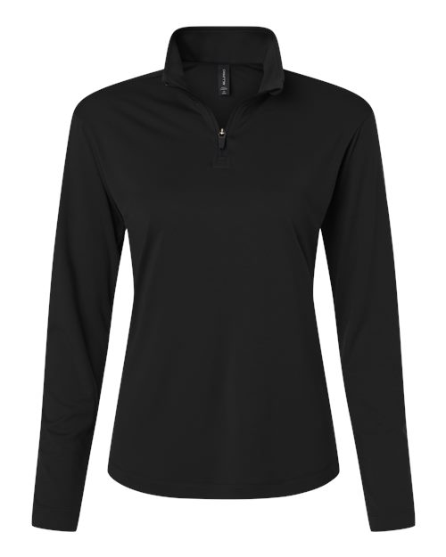 AllPro 41870L Women's Pro-Lock Performance Quarter-Zip Pullover in Black size S