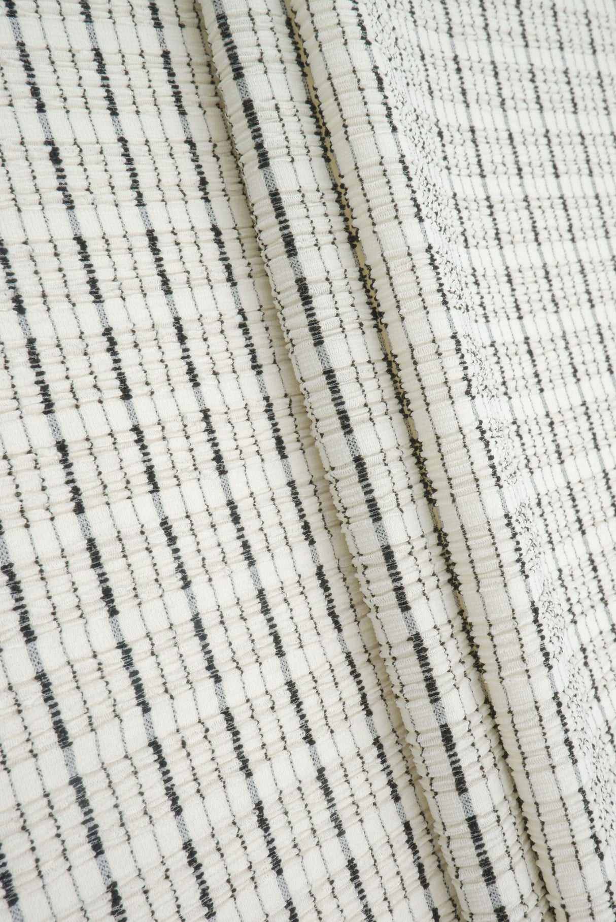 Jacquard Knit Cloudberry Check Fabric