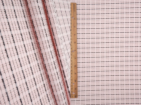 Jacquard Knit Cloudberry Check Fabric