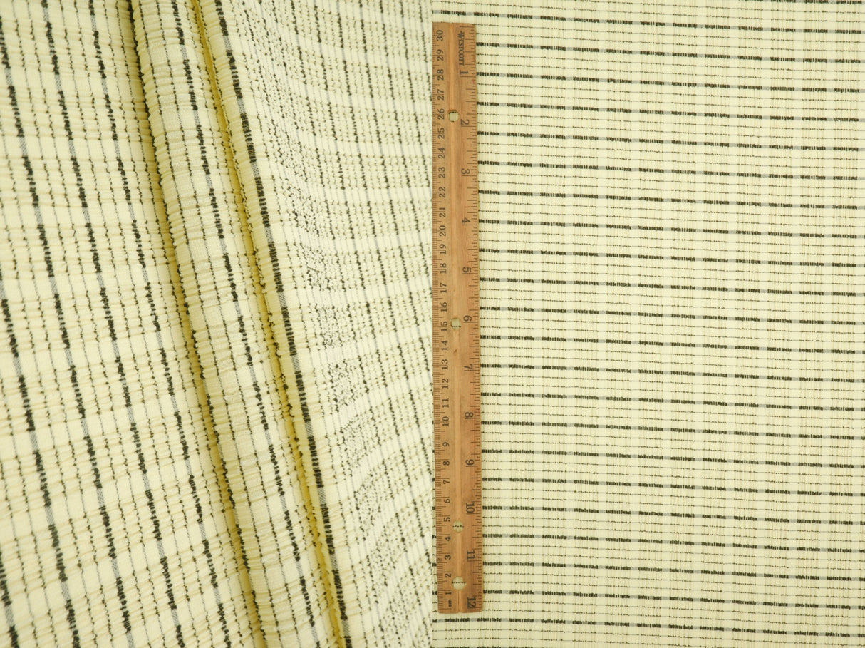 Jacquard Knit Cloudberry Check Fabric