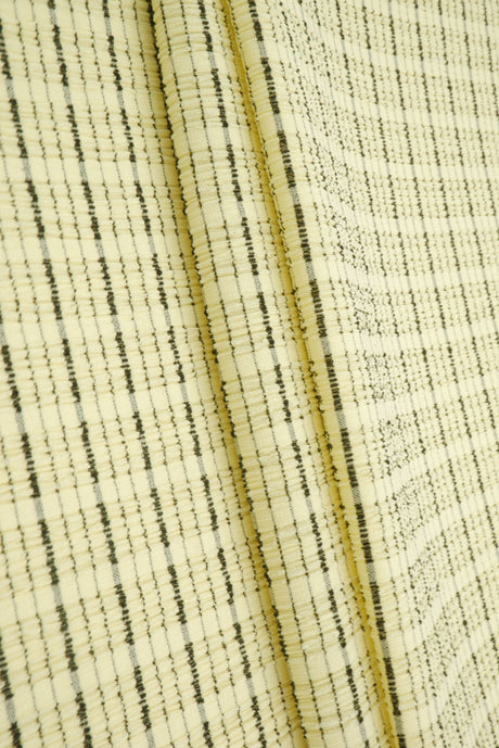 Jacquard Knit Cloudberry Check Fabric