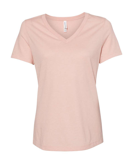BELLA + CANVAS® Women's Relaxed Heather CVC V Neck Short Sleeve T-Shirt - 6405CVC