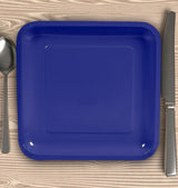 24 Count Purple Square Paper Dinner Plates 9" Disposable Party Plates