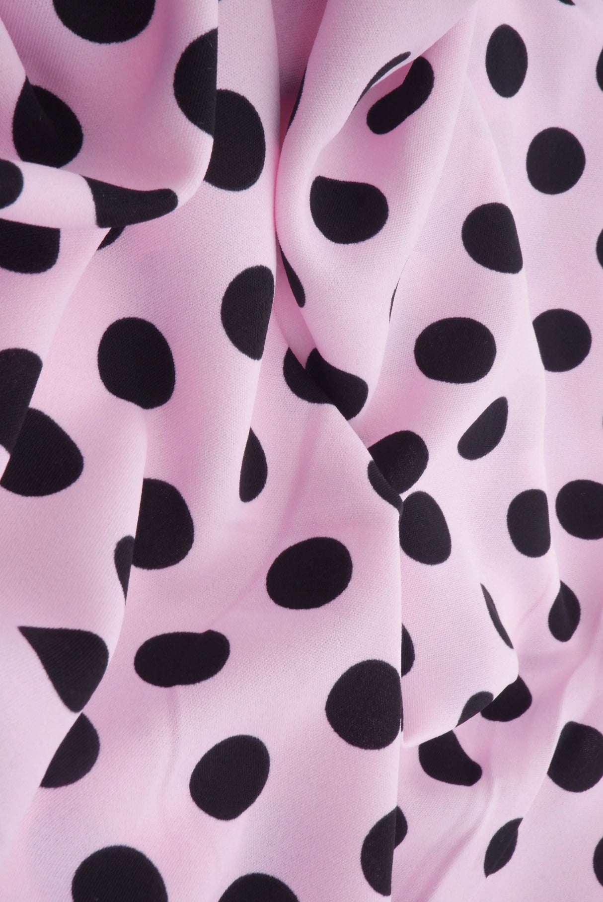 Polka Dot Airflow Woven Pink Fabric