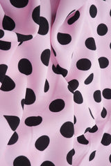 Polka Dot Airflow Woven Pink Fabric