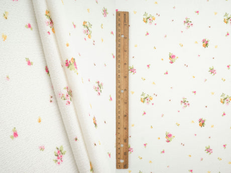 Crinkle Crepe Ditsy Floral Print Knit