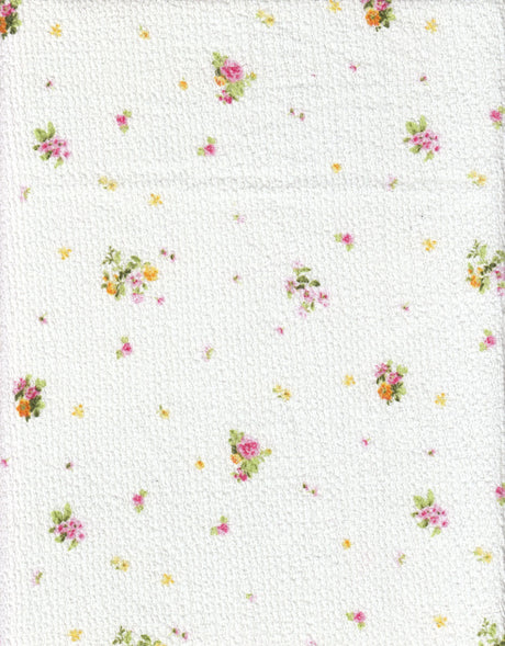 Crinkle Crepe Ditsy Floral Print Knit