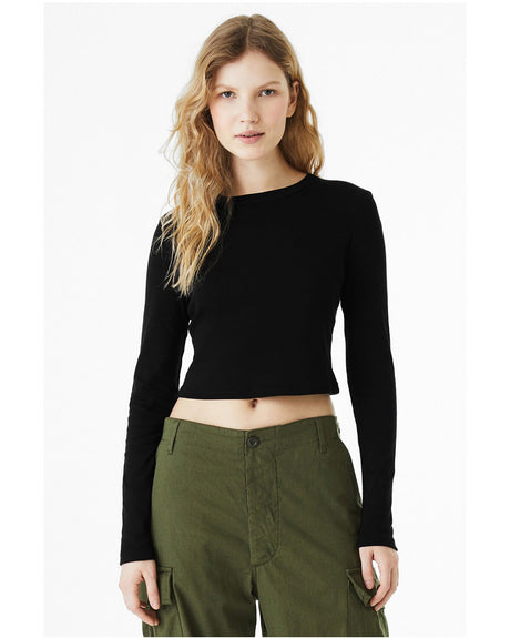 Bella + Canvas® Ladies Micro Ribbed Long Sleeve Baby T Shirt