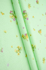 Crinkle Crepe Ditsy Floral Print Knit