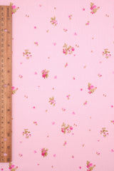 Crinkle Crepe Ditsy Floral Print Knit