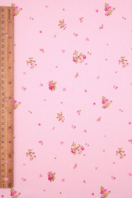 Crinkle Crepe Ditsy Floral Print Knit