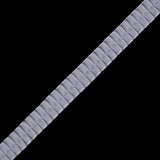 Italian Silver Velvet Knife Pleated Trimming - 0.875"