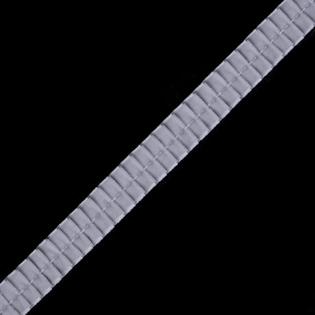 Italian Silver Velvet Knife Pleated Trimming - 0.875"