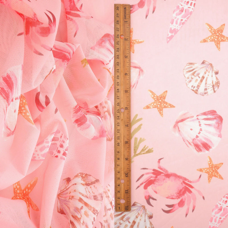Mesh Sea Element Digital Print Fabric
