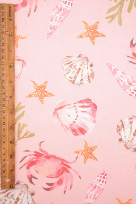 Mesh Sea Element Digital Print Fabric