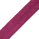 Italian Wine Ruched Stretch Wool Trimming - 2.375"