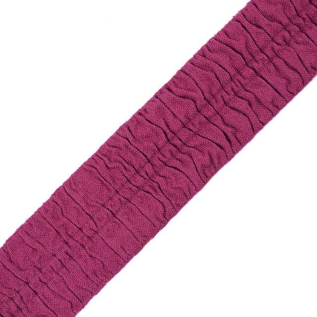 Italian Wine Ruched Stretch Wool Trimming - 2.375"