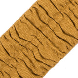 Italian Mustard Ruched Stretch Wool Trimming - 2.375"