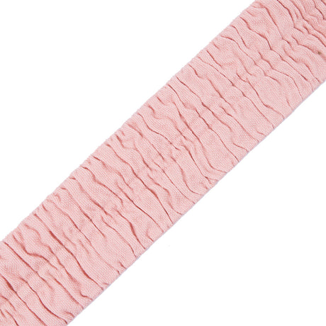 Italian Blush Ruched Stretch Wool Trimming - 2.375"