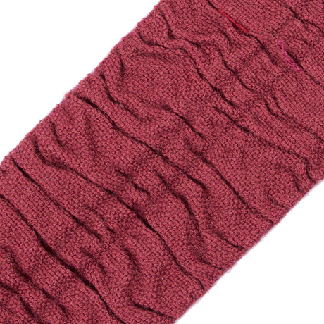Italian Burgundy Ruched Stretch Wool Trimming - 2.375"