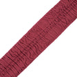 Italian Burgundy Ruched Stretch Wool Trimming - 2.375"