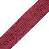 Italian Burgundy Ruched Stretch Wool Trimming - 2.375"