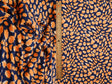 Animal Print DTY Brushed Knit Navy