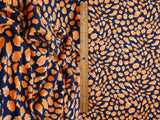 Animal Print DTY Brushed Knit Navy