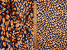 Animal Print DTY Brushed Knit Navy