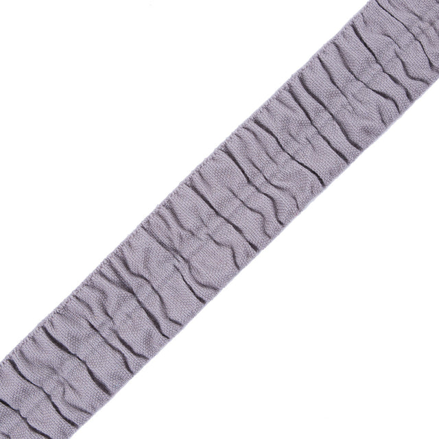 Italian Silver Ruched Stretch Wool Trimming - 1.5"