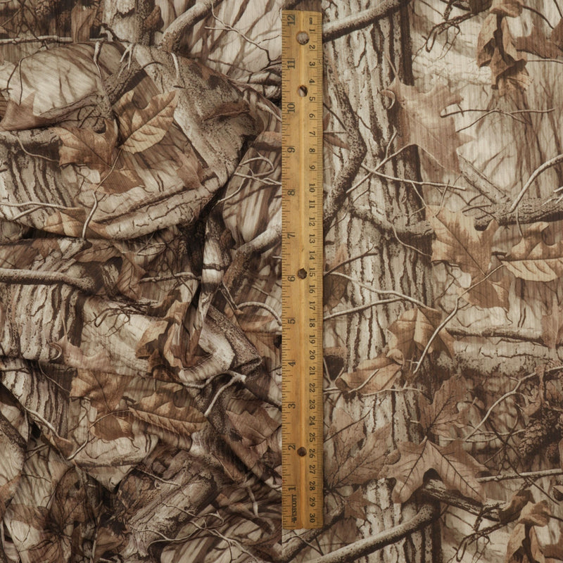 Printed Rib Knit Tree Camo Brown Ash