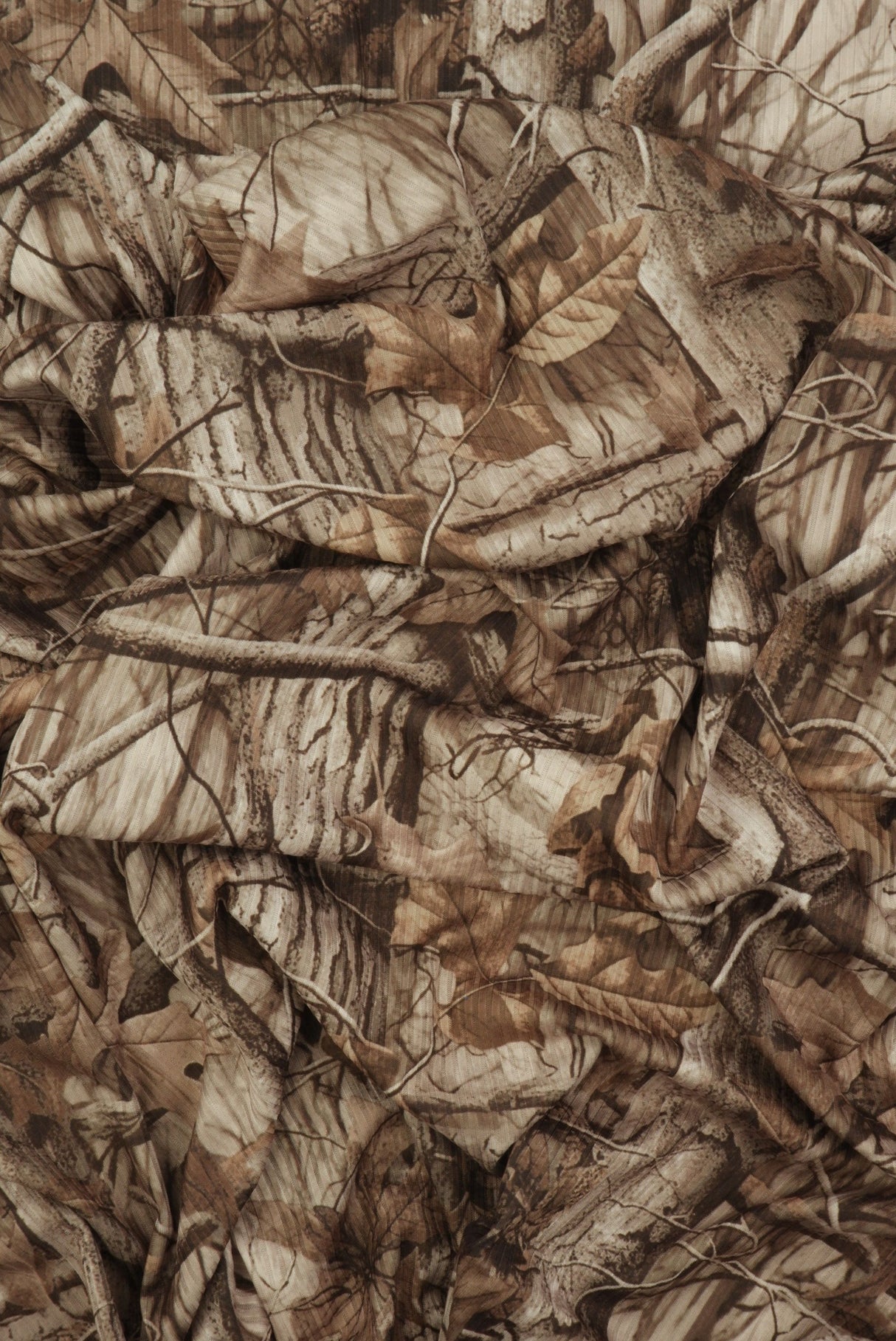 Printed Rib Knit Tree Camo Brown Ash