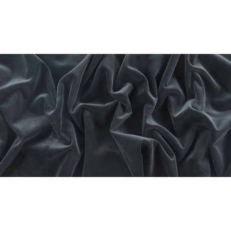 Black Solid Cotton Velveteen