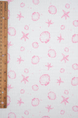 Printed Woven Sea Element Crinkle Fabric