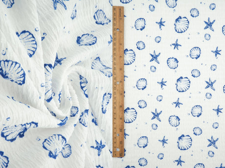 Sea Element / Under the Sea Crinkle Print Fabric 58/59" Wide – 160 GSM