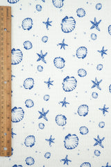 Printed Woven Sea Element Crinkle Fabric