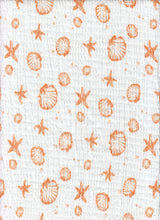 Printed Woven Sea Element Crinkle Fabric