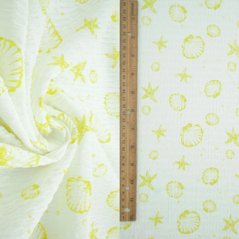 Sea Element / Under the Sea Crinkle Print Fabric 58/59" Wide – 160 GSM