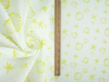 Printed Woven Sea Element Crinkle Fabric