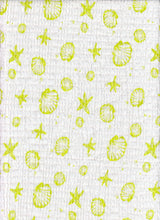 Printed Woven Sea Element Crinkle Fabric