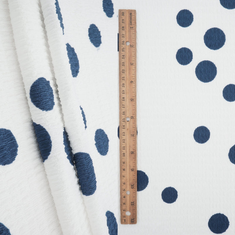 Polka Dot Crinkle Knit Polyester Spandex