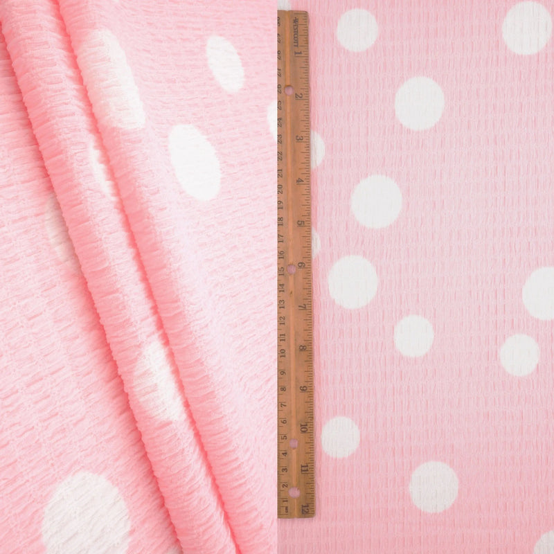 Polka Dot / Dot Crinkle Knit Fabric 58/59" Wide – 160 GSM