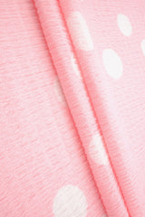 Polka Dot Crinkle Knit Polyester Spandex